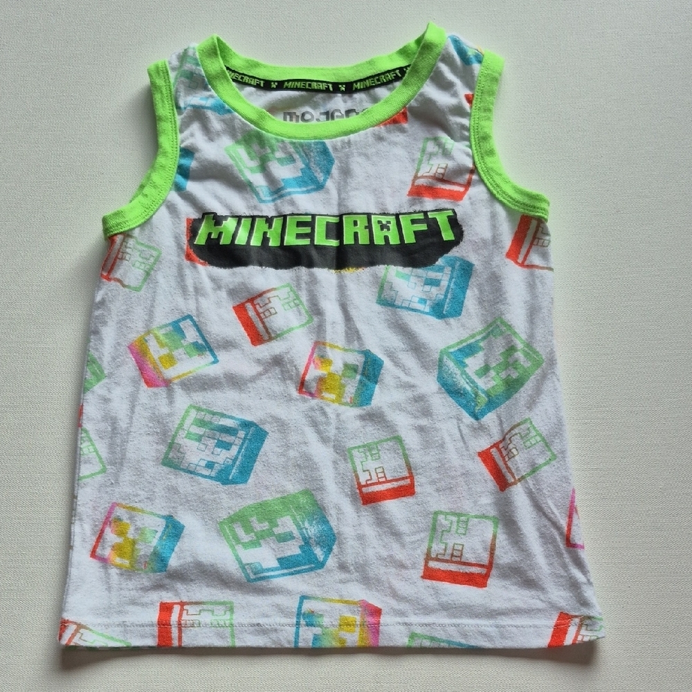 Minecraft Tank Top with Neon Trim